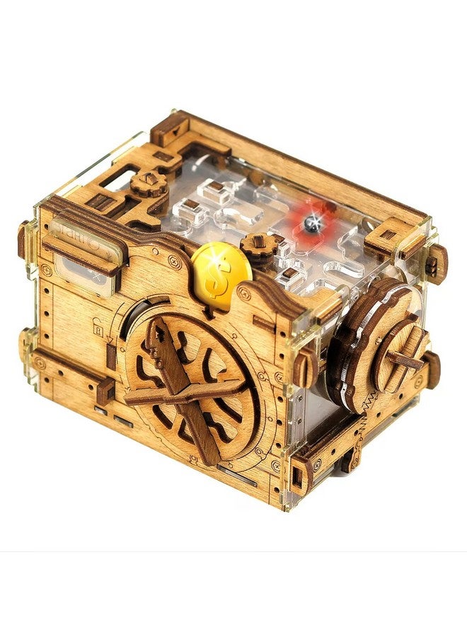 آيدفنتشر صندوق الألغاز النقدية Marble Run Safe A-Maze-Ing - عبوة هدايا صعبة - لغز ثلاثي الأبعاد للبالغين - لعبة غرفة الهروب - لغز ذهني - أداة هدايا عيد ميلاد للرجال والنساء - صندوق الكنز - Image 1