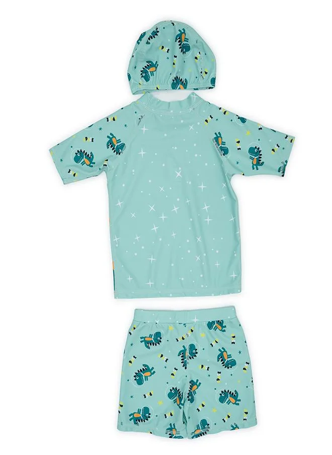 babyqlo Space Dino Roar 3 Pc Swim Set Boys