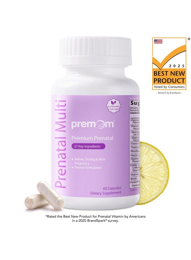 Premom فيتامينات بريموما قبل الولادة للنساء - مكملات متعددة الفيتامينات للحمل: 27 عنصر غذائي، تشمل ميثيل فولات + كولين + حديد، مكونات قابلة للتتبع، مكملات الخصوبة للنساء، نباتية، غير معدلة وراثيًا - Image 2