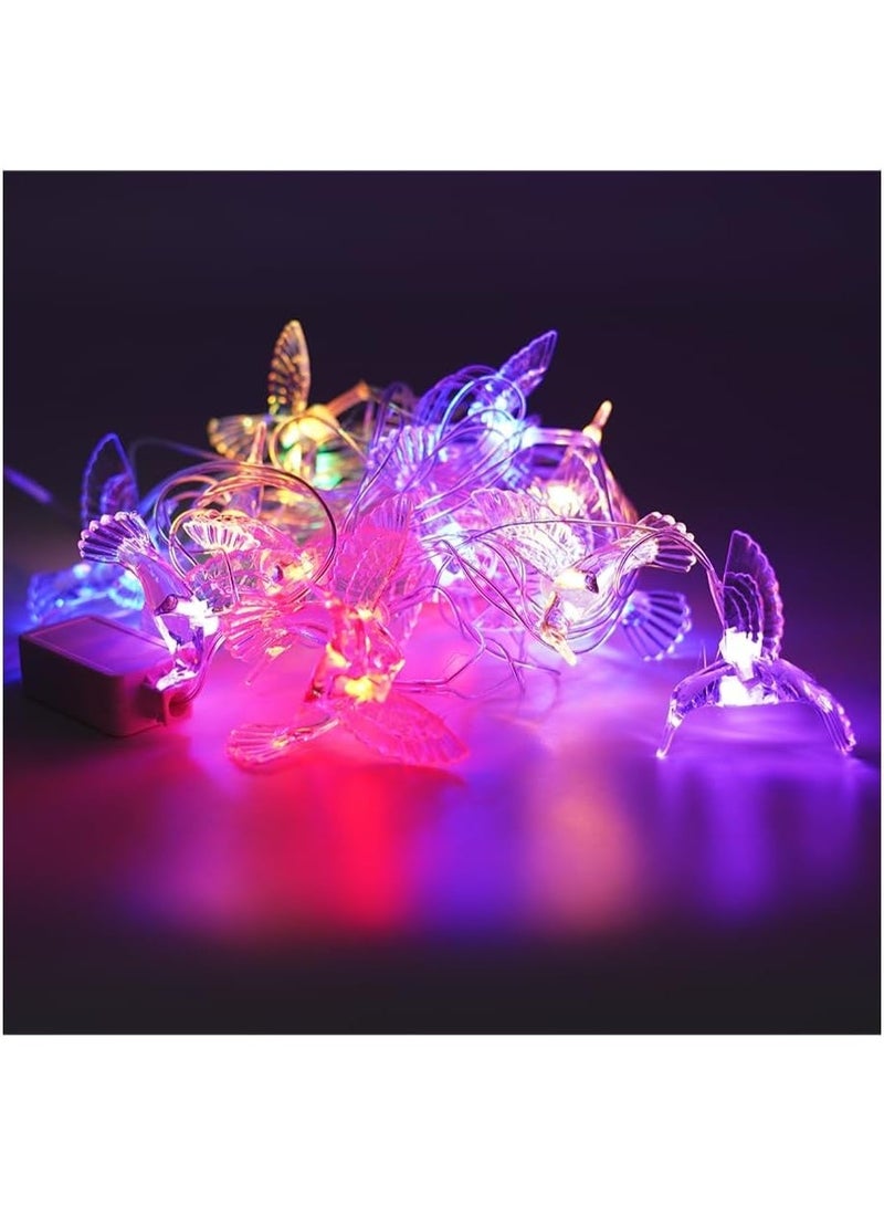 ALLTEC Bird Shape String Lights, Multicolour Decorative Hummingbird Fairy Lights, 3.5 Metre Length, 15 LED Lights - Image 1
