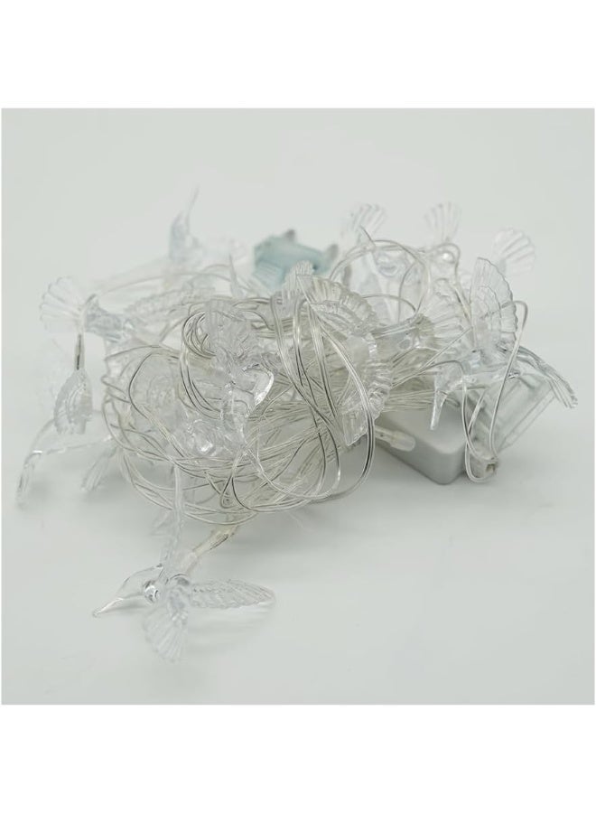 ALLTEC Bird Shape String Lights, Multicolour Decorative Hummingbird Fairy Lights, 3.5 Metre Length, 15 LED Lights - Image 2