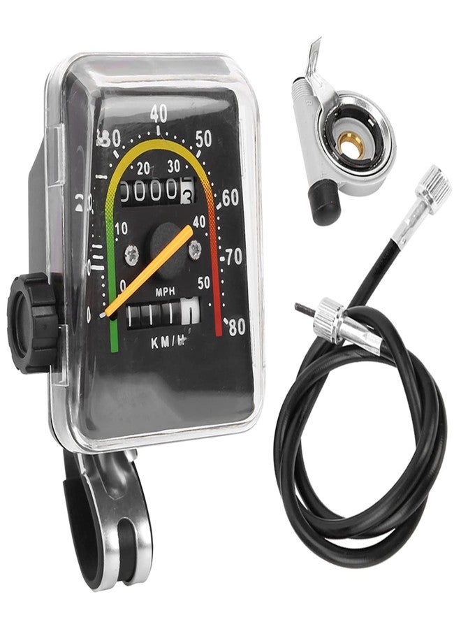 Dilwe Bike Speedometer, Mechanical Cycling Computer Odometer with LCD Display for 27 Inch 27.5 Inch 28 Inch 29 Inch Road Bike - Image 1