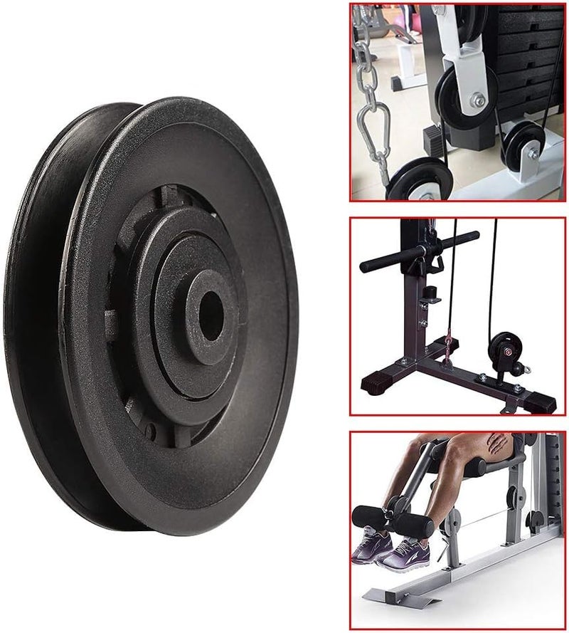 Topfinder 90mm(3.54inch) Universal Bearing Pulley Wheel for Cable Machine Gym Equipment Part Garage Door (2 PCS) - Image 4