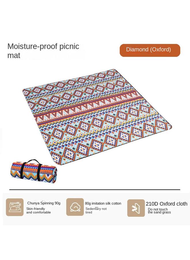 Bluejw Ultrasonic Moisture-proof Mat Thickened Waterproof Portable Outdoor Tent Mat Camping Outing Aluminum Film Oxford Base Picnic Cloth - Image 1