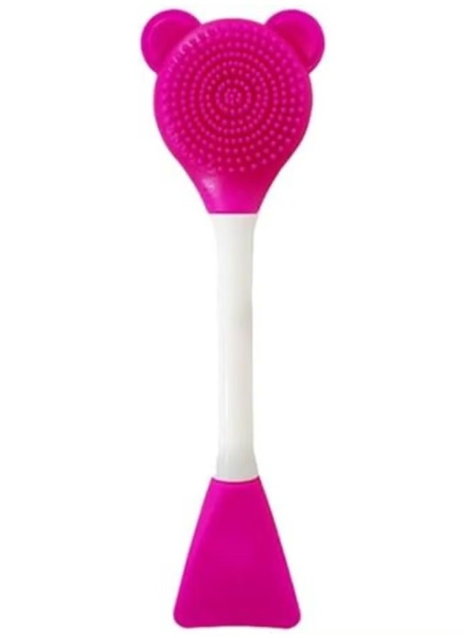 Double-Sided Silicone Face Brush for Cleansing and Mask Application – 2-in-1 Gentle Deep Exfoliating Manual Brush – Flexible Skincare Tool (1 Piece)-color may vary - Image 3