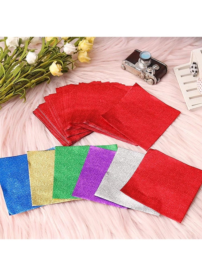 Quantum 600 Pieces Chocolate Aluminum Foil Wrappers Food Grade Foil Wrapping Paper Candy Tin Foil Wrappers for Candy Chocolate DIY Gift Packaging (Gold/Red/Silver/Green/Blue/Purple) - Image 3