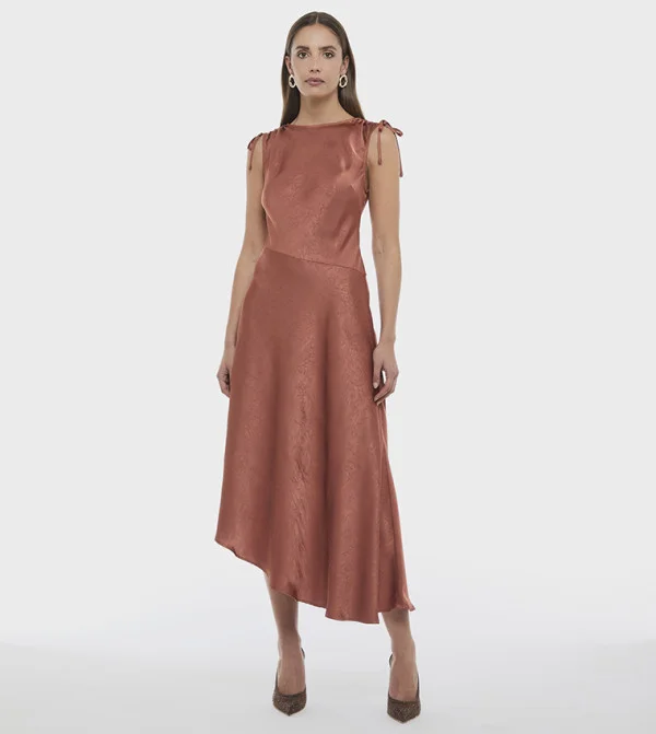بي سي بي جي BCBG ASYMMETRIC HEM DRESS
