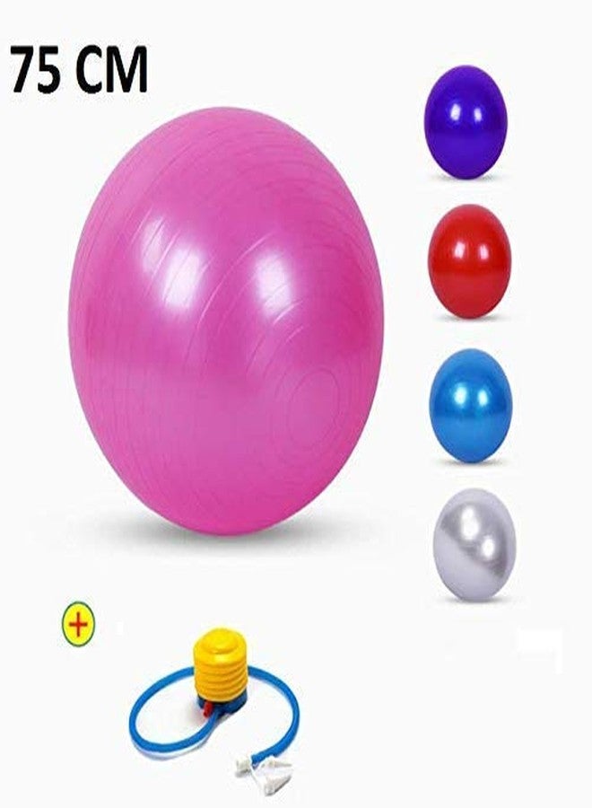 MARSRTH 75cm. Anti-Burst Exercise Gym Ball, Non-Slip Stability, Extra Thick Fitness Ball with Air Pump (Multicolor) - Image 5