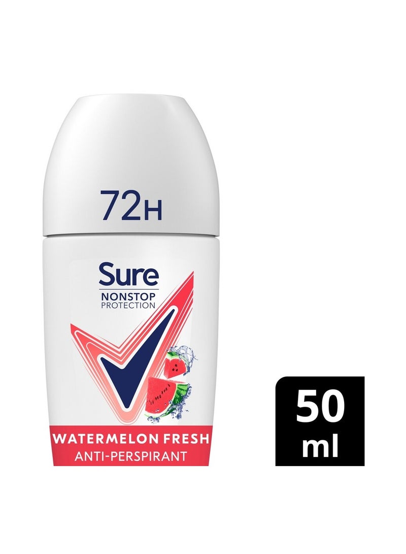 Sure سور حماية غير متوقفة رول أون برائحة البطيخ المنعش، 50 مل - Image 1