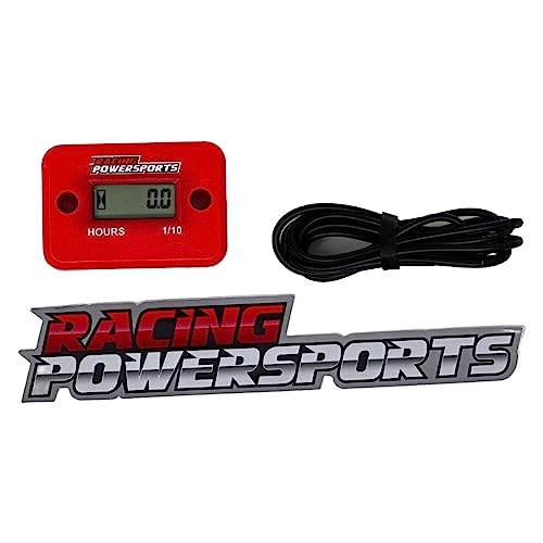 RacingPowerSports Digital Hour Meter Motorcycle ATV Snowmobile Marine Dirt Bike Red - Image 1