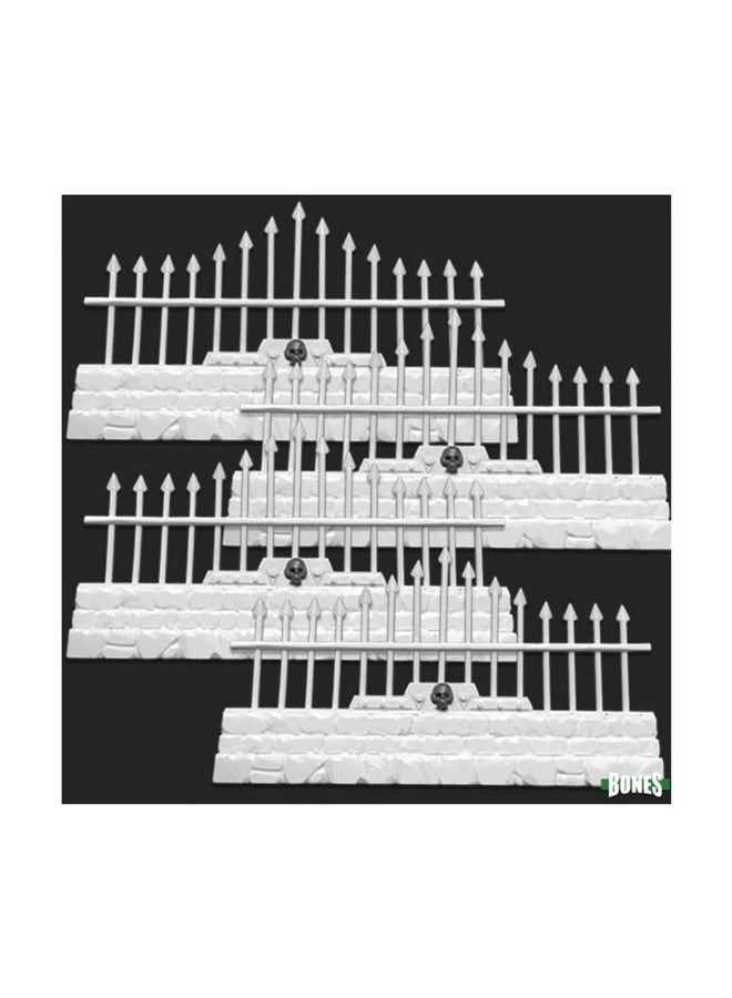 Reaper Miniatures Graveyard Long Fences (4) 77532 Bones Unpainted Plastic - Image 1