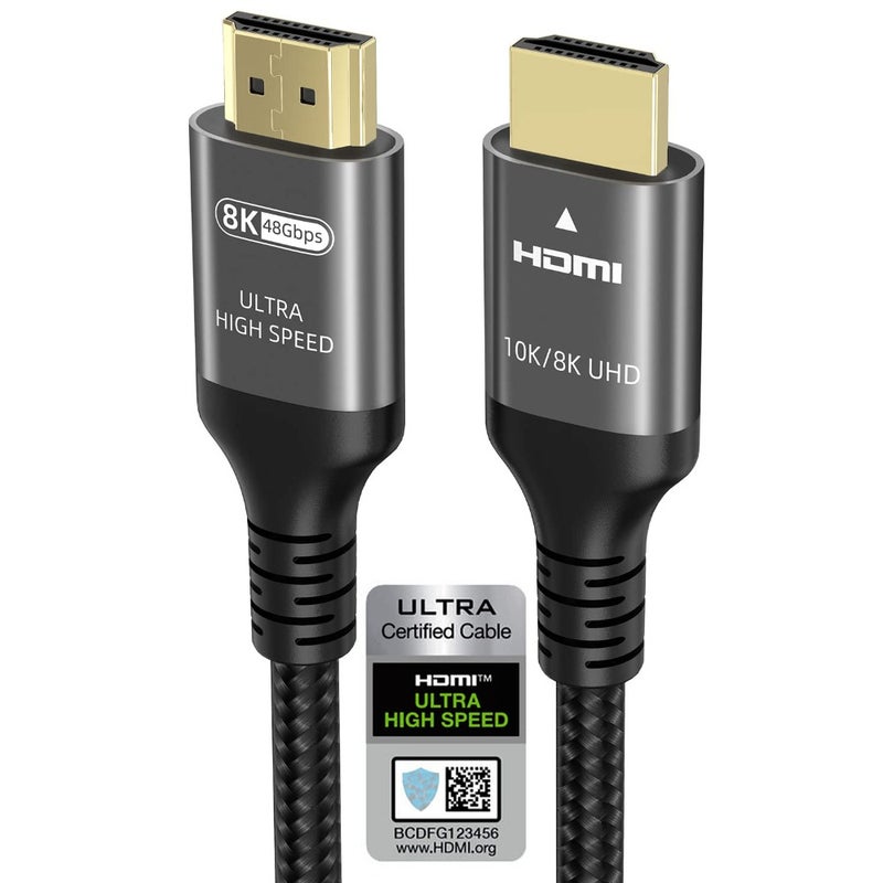 10K 8K 4K HDMI Cable 48Gbps 6m, Ultra High Speed HDMI® Certified Cables 4K 240Hz 144Hz 120Hz 10K 8K 60H z 0.01ms HDR10+ eARC HDCP2.3 Netflix Roku TV PC Monitor Projector PS5 Xbox - Image 1