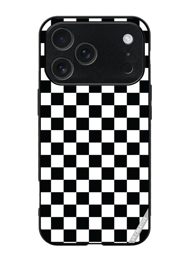 VR CREATIVE Protective Case Cover For Apple iPhone 17 Pro Max Black And White Box Design Multicolour