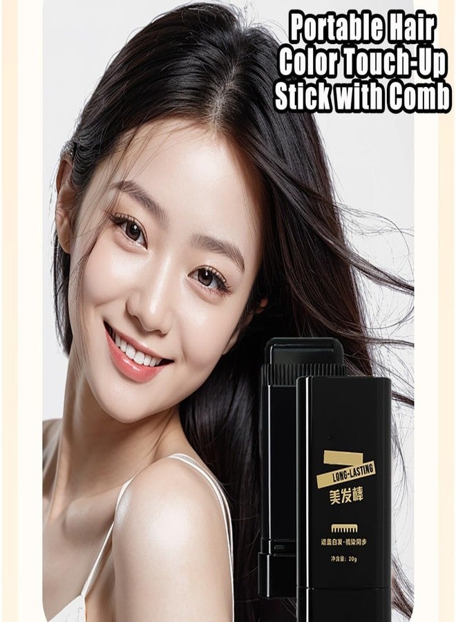 SARJAK Hair Color Stick, Upgraded Waterproof and Sweat-Proof Hair Dye Stick, Portable Hair Color Touch-Up stick with Comb, Quick and Easy Coverage (Black) - Image 2