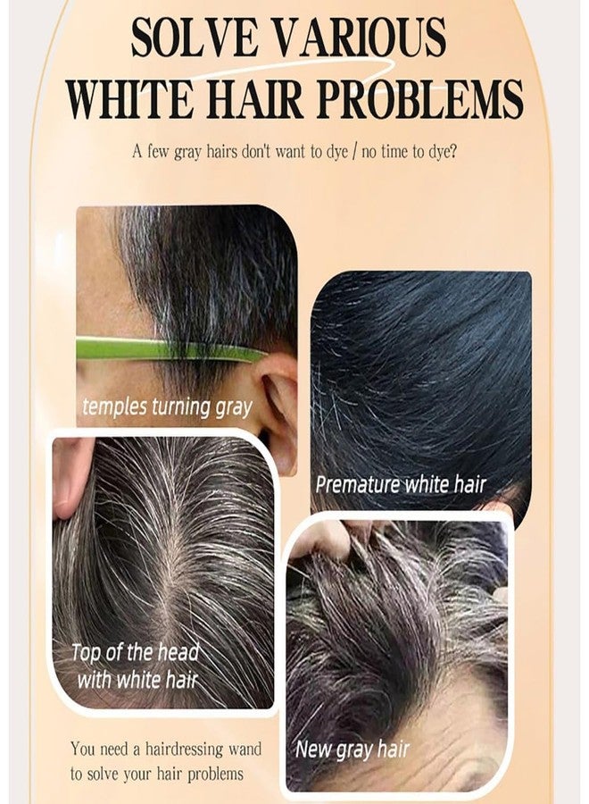 SARJAK Hair Color Stick, Upgraded Waterproof and Sweat-Proof Hair Dye Stick, Portable Hair Color Touch-Up stick with Comb, Quick and Easy Coverage (Black) - Image 3