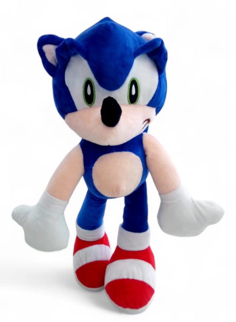 SONIC 22 Inch Jumbo Sonic Plush Toy for Kids – Soft Blue Hedgehog Stuffed Animal Figure | Classic Video Game Character Huggable Doll | Bedroom Decor, Birthday, Eid & Ramadan Gift for Boys & Girls - Image 1