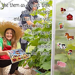 JesPlay Farm Animals Gel Window Clings for Kids - Window Stickers for Toddlers, Animal Gel Clings Window Decals Kids Jelly Reusable Sticker - Home Car Plane Airplane Activities (Jesplay USA) - Image 3
