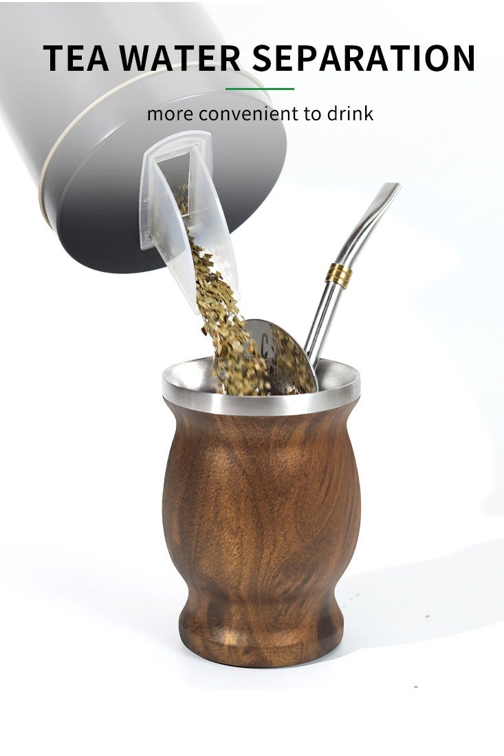 كوبرو كوب المته سعة 220 مل مع شفاطة بومبيلا وفلتر الشاي تصميم أرجنتيني تقليدي - Image 2