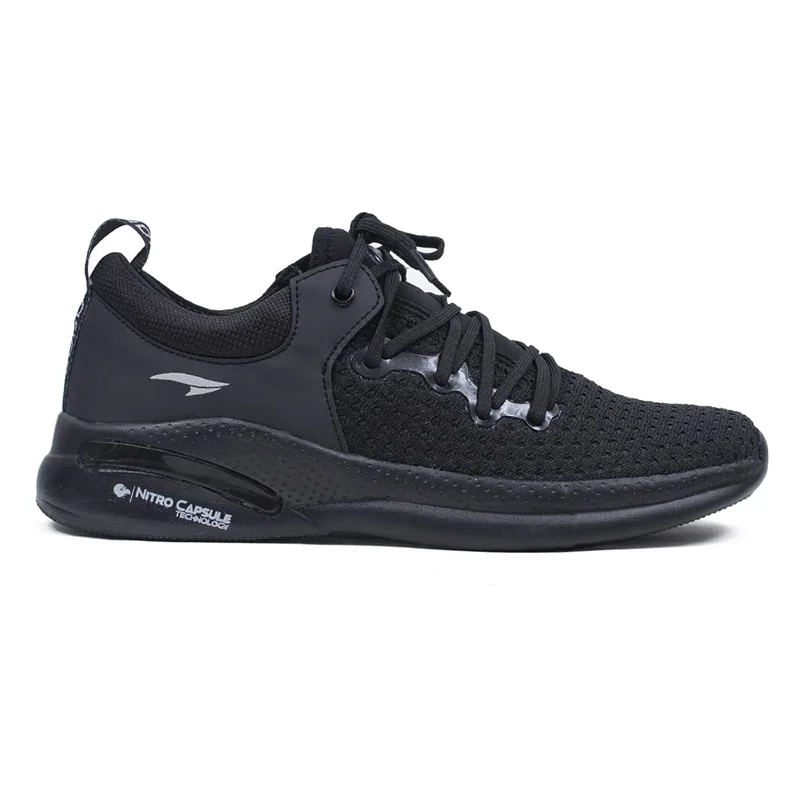 Asian Black Running Shoes for Men and Boys