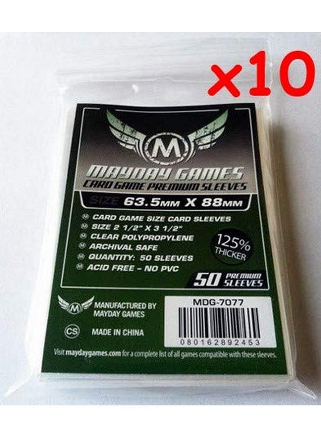 Mayday Games 7077 Clear Premium Card Sleeves 63.5X88 Mm (10X50 Pack, 500 Sleeves) - Image 2