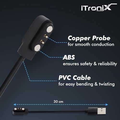 iTronix كابل شحن iTronix لساعات Fire Bollt Ninja Call Pro/Fire Bollt Ninja Call Pro Plus/Fire Bollt Ninja Call Pro Max الذكية - Image 5