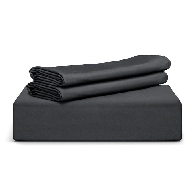 DUVET COVER KING SIZE 3 PIECE SET PURE 100 VISCOSE DERIVED FROM BAMBOO LUXURIOUSLY SOFT SILKY SMOOTH AND COOLING 2 PILLOWCASES KING MIDNIGHT BLACK