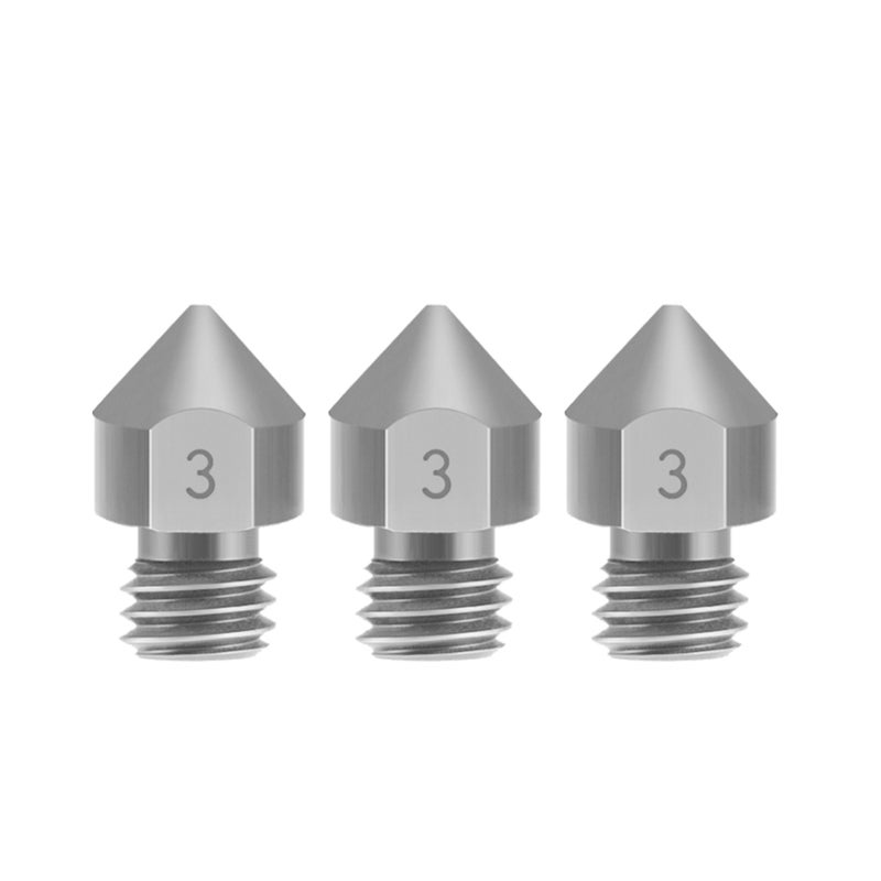 Titanium Nozzle 0.2-0.5mm 3 Pcs High Temperature 3D Printing - Non-Stick Wear-Resistant MK8 Extruder Tip for Smooth Surface Printing - Image 1