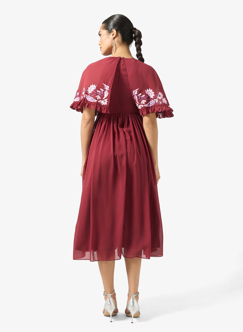 Frock and Frill Mesh Detailed Embellished Dress - Image 2