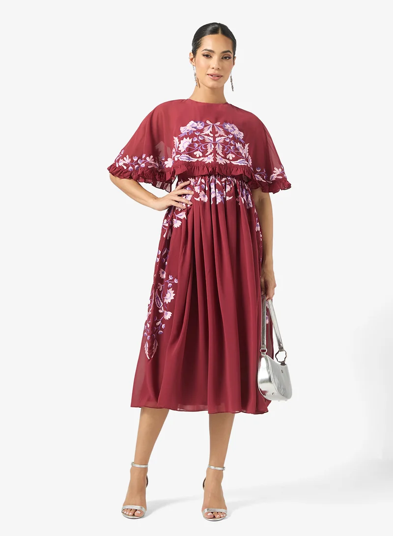 فروك اند فرل Mesh Detailed Embellished Dress