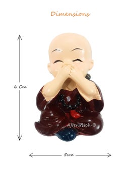 Decoration Homey Decoration Homey Earthenware Colorful 4 Musician Monks Buddha Figurines Showpiece Set Multicolour 277 x 244 Inches  - Image 3