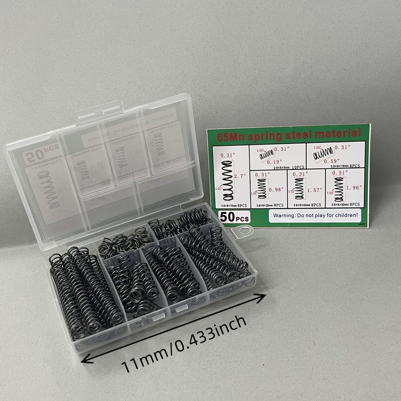 50pcs 0.9mm Spring Box Set Portable Pick Up For Industrial Equipment Protection Storage - Image 4