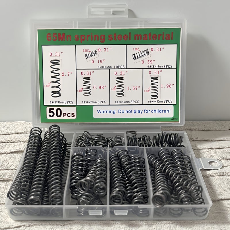 50pcs 0.9mm Spring Box Set Portable Pick Up For Industrial Equipment Protection Storage - Image 2