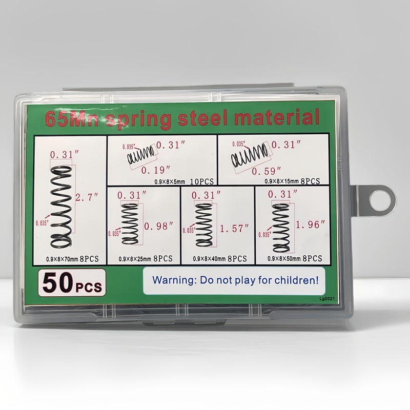 50pcs 0.9mm Spring Box Set Portable Pick Up For Industrial Equipment Protection Storage - Image 5