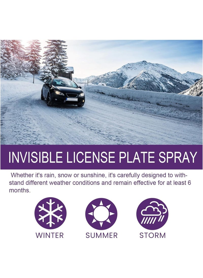 CMGTYYD - Invisible License Plate Protector Spray, High Visibility Night Use, Transparent Finish for Safe Driving, Easy Application, Anti-Glare for Clear Display - Image 1