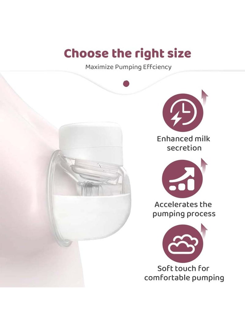 Baby Dream 14 Pack Breast Pump Inserts,Compatible with Momcozy Wearable Breast Pump S12 Pro/S9 Pro/S12/S9,Nipple Measurement Tool and Two 24mm Silicone Shields, Breast Pump Flange Insert for 24mm Most Pumps, Pumping Breastfeeding Essentials - Image 3