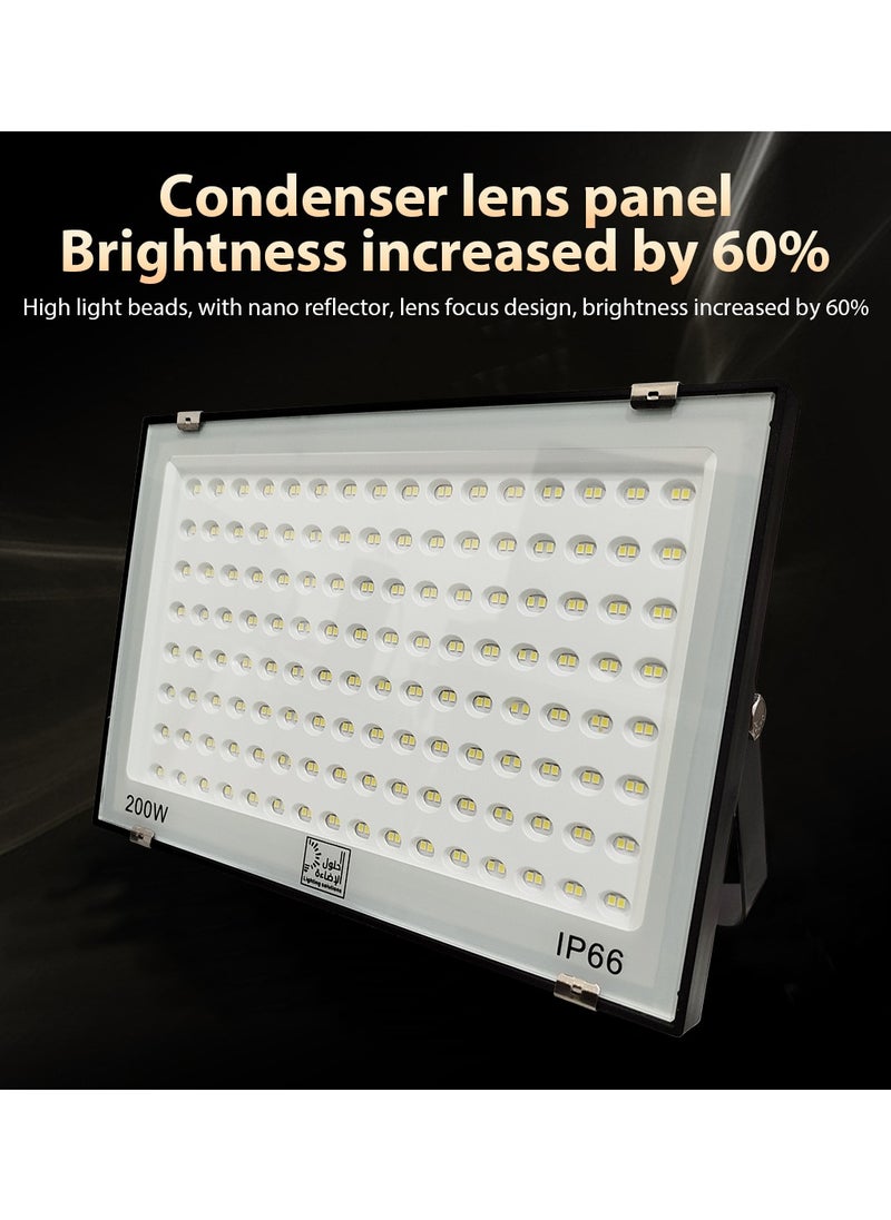 Lighting solutions Lighting Solutions Led Outdoor Waterproof Flood Lights Community Garden Lights Billboard Floodlights Construction Lamp 200W 6500K  - Image 3