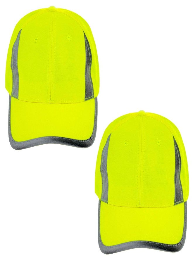 JORESTECH Safety Cap Reflective High Visibility Yellow/Lime Unisex 2-Pack CAP-01 - Image 1