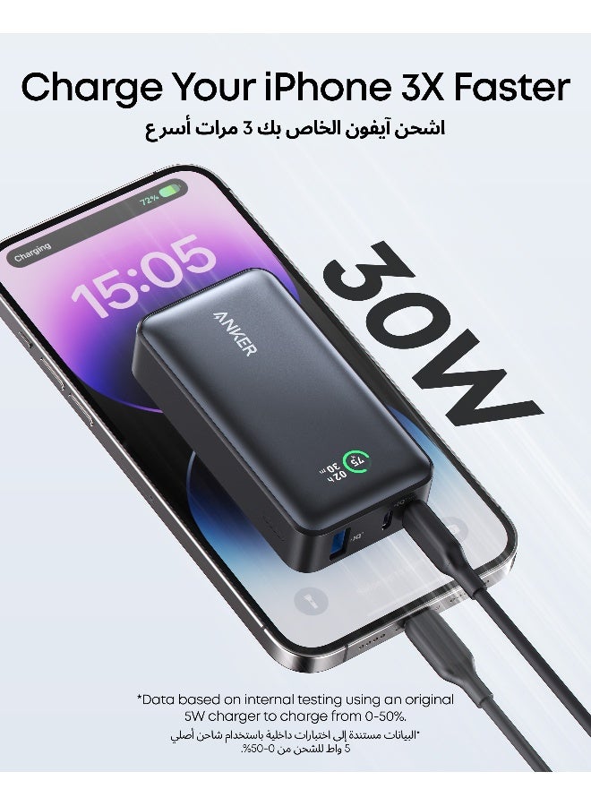 باور بانك 10000 مللي أمبير 533 باور كور IQ 3.0 شاحن محمول مع PD 30 وات أسود - Image 3