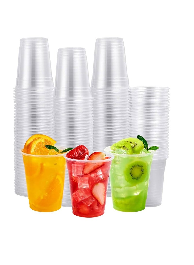 Falconpack 12oz Disposable Ideal for Iced Coffee Smoothies Bubble Boba Tea Milkshakes Frozen Cocktails Water Sodas Juices Dessert And More Clear Cup 350CC - Image 2