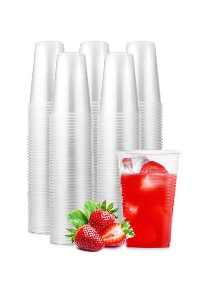 Falconpack 12oz Disposable Ideal for Iced Coffee Smoothies Bubble Boba Tea Milkshakes Frozen Cocktails Water Sodas Juices Dessert And More Clear Cup 350CC - Image 1