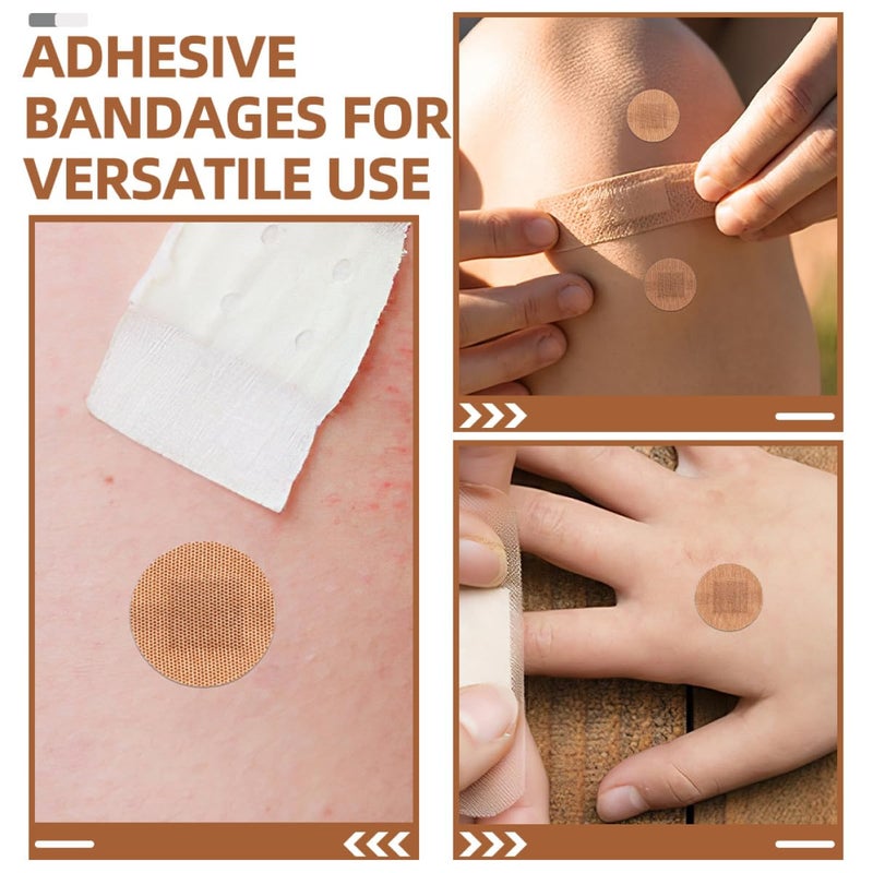 Large 30mm Round Elastic Fabric Adhesive Bandages 100pcs Breathable Flexible Wound Care Patches - Image 4