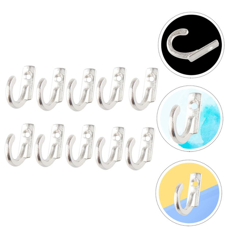 Yellow Vintage Zinc Alloy Wall Hooks 20pcs Smooth Surface Wall Mounted Hangers for Bathroom Kitchen Living Room - Image 4