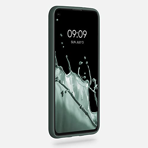 kwmobile Case Compatible with Google Pixel 5 Case - Soft Slim Protective TPU Silicone Cover - Forest Green - Image 2