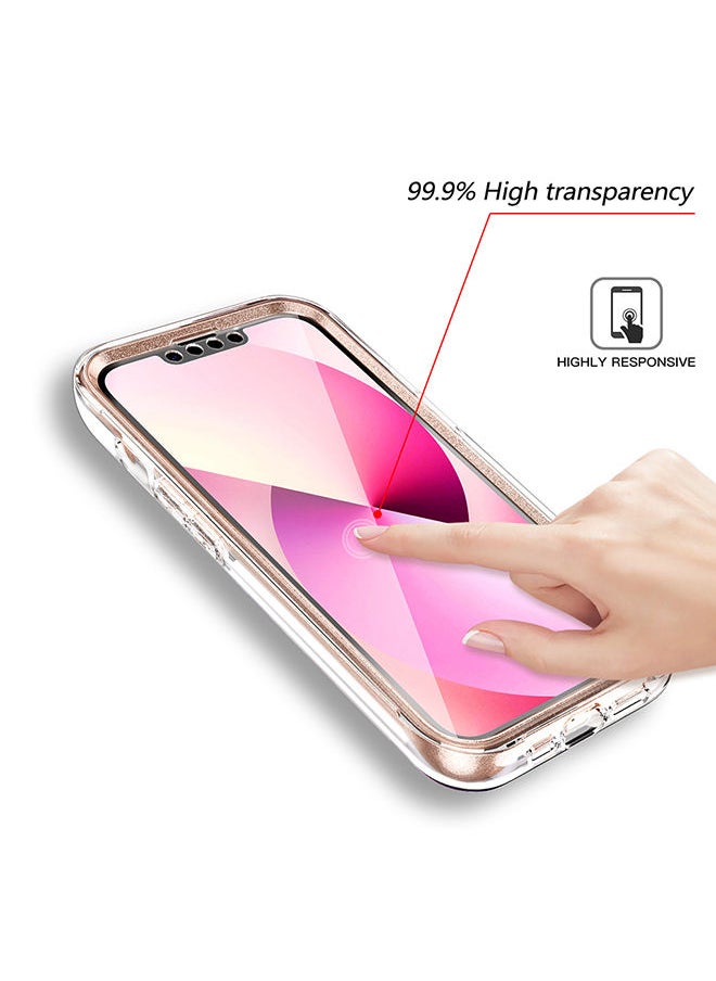O Ozone Marble Gloss Series Cover for iPhone 13 Pro Case Full-Body Shockproof - Pink  - Image 4