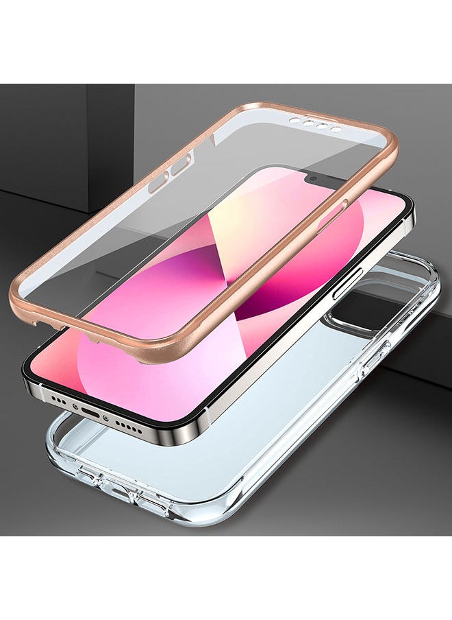 O Ozone Marble Gloss Series Cover for iPhone 13 Pro Case Full-Body Shockproof - Pink  - Image 3