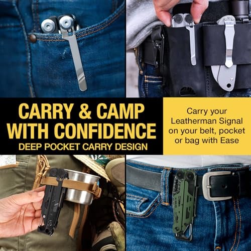 Samorillo [2-Pack] Stainless Steel Pocket Clip - Perfect Fit For Leatherman Signal Multi-Tool - 1 Black + 1 Silver/Metal - Add Or Replace Broken Belt Clip in Seconds - Screwdriver Included For Easy Installation - Image 3