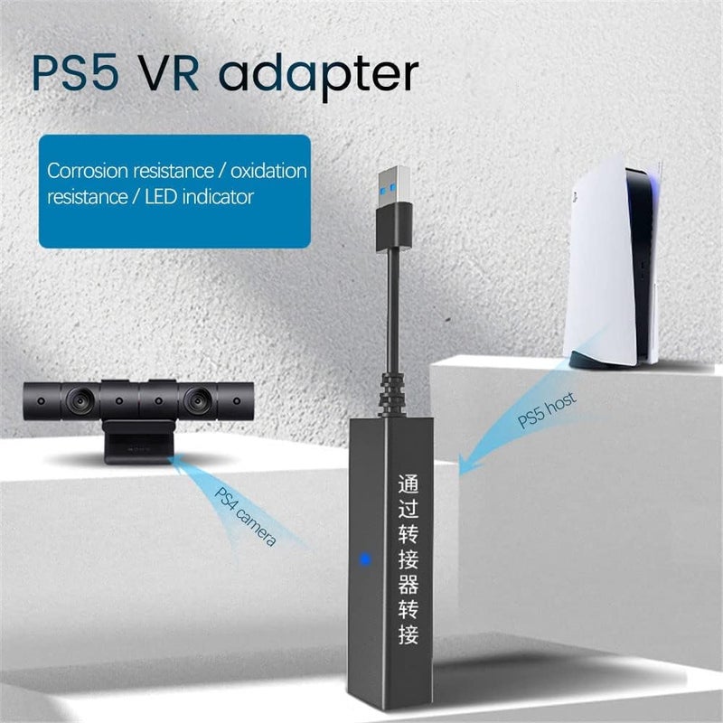 ميكينج تك محول كاميرا PSVR لوحدة تحكم PS5، كابل محول VR لوحدة تحكم PS5، USB 3.0 من ذكر إلى أنثى لـ PS VR لـ PS 5، ملحقات استشعار حركة لوحدة تحكم الألعاب، كابل محول PS4 PSVR - Image 5