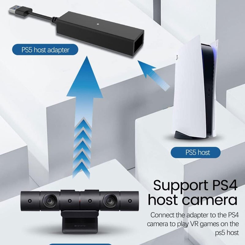 ميكينج تك محول كاميرا PSVR لوحدة تحكم PS5، كابل محول VR لوحدة تحكم PS5، USB 3.0 من ذكر إلى أنثى لـ PS VR لـ PS 5، ملحقات استشعار حركة لوحدة تحكم الألعاب، كابل محول PS4 PSVR - Image 3