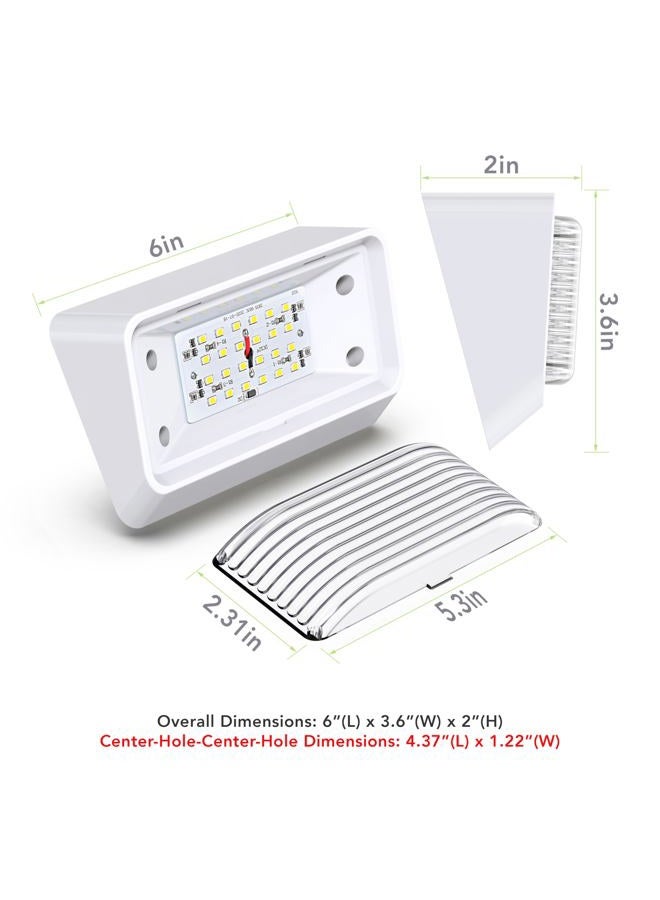 Leisure LED RV Exterior Porch Utility Light - 12v 280 Lumen Lighting Fixture. Replacement Lighting for RVs, Trailers, Campers, 5th Wheels. White Base, Clear and Amber Lens Included (White, 2-Pack) - Image 2