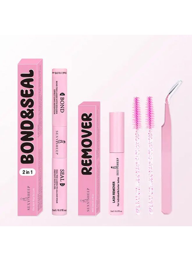 Waterproof Eyelash Glue 5pcs Kit Strong Hold Quick Dry Sensitive Safe - Image 1